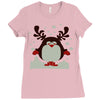 christmas t shirt santa reindeer penguin novelty xmas Ladies Fitted T-Shirt
