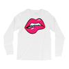 sexy lip biting Long Sleeve Shirts
