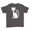white cat funny Youth Tee