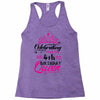 Celebrating With the 4th Birthday Queen Racerback Tank