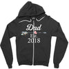 Dad est.2018 Zipper Hoodie