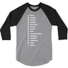 beard length chart 3/4 Sleeve Shirt
