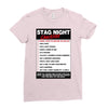 funny stag night checklist, ideal gift, christmas present Ladies Fitted T-Shirt