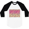 pink triangle print 3/4 Sleeve Shirt