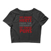 my head hertz from these puns Crop Top