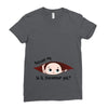 December Peeking Out Baby Girl Ladies Fitted T-Shirt
