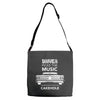driver picks the music passenger shuts his cakehole Adjustable Strap Totes