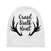 Crawl Walk Hunt Baby Beanies
