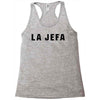 la jefa black Racerback Tank