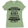 Super Cool Gigi Of A Freaking Awesome Granddaughter Ladies Fitted T-Shirt