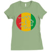 rasta lion head reggae dub step music dance Ladies Fitted T-Shirt