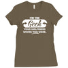 i'm the geek your girlfriend wishes you were Ladies Fitted T-Shirt