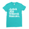 a litle life book white logo Ladies Fitted T-Shirt