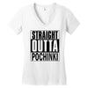 pubg - straight outta pochinki Women's V-Neck T-Shirt