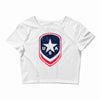 land of the free shield Crop Top