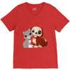 nice cat and dog V-Neck Tee
