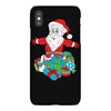 santa with piles of christmas iPhoneX