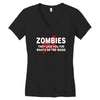 zombies love you, ideal birthday gift or present Women's V-Neck T-Shirt