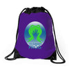 the green frog Drawstring Bags