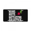 bears beets battlestar galactica License Plate