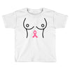breast with pink ribbon Toddler T-shirt