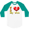 i heart my wife 3/4 Sleeve Shirt