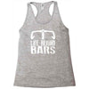 life behind bars cycling Racerback Tank