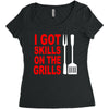 got skills on the grills apron Women's Triblend Scoop T-shirt