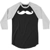 mustache sticker decal vinyl 3/4 Sleeve Shirt