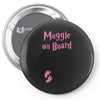 Muggle On Board Pink Pin-back button