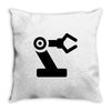 black robot Throw Pillow