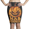 mad halloween pumpkin Pencil Skirts