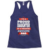 proud daughter dad Racerback Tank