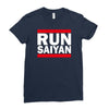 run saiyan Ladies Fitted T-Shirt