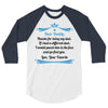 Dear Daddy, Thanks for Being my Dad Baby Boy Letter to Father 3/4 Sleeve Shirt