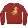 yoga pug exhale Crewneck Sweatshirt