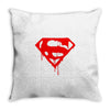 dripping blood Throw Pillow