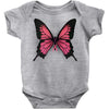 breast cancer butterfly Baby Bodysuit