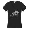 banksy fallen angel Women's V-Neck T-Shirt