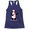 black, red and white Racerback Tank