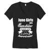 June Girls Are Sunshine Mixed With A Little Hurricane Women's V-Neck T-Shirt