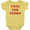 vote for pedro film retro napoleon classic sticker transfer iron on Baby Onesie