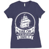 Sailor Life Is Adventure Dare It Ladies Fitted T-Shirt