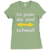 ich glaube die sind schwul Ladies Fitted T-Shirt