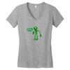 green man dance says hello 2018 Women's V-Neck T-Shirt