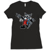 rocket vintage cartoon style Ladies Fitted T-Shirt