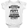 Super Cool Poppy Of A Freaking Awesome Grandson Baby Onesie
