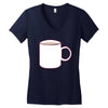 glass and coffee Women's V-Neck T-Shirt