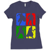 4 Super Hero Ladies Fitted T-Shirt