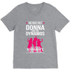 Donna And Dynamos White Letter V-Neck Tee